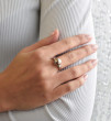 Dámský prsten s perlou SWarovski 35022.3 hnědá