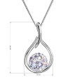 Stříbrný náhrdelník Swarovski elements 32075.3 violet