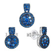 Elegantní stříbrné šperky se zirkony 19024.3 modrá