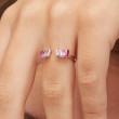 Stříbrný prstýnek Brosway Fancy Vibrant Pink FVP12 