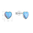 Stříbrné náušnice srdce 11337.3 sv modrá