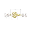Perlový náhrdelník z říčních perel se zapínáním ze 14 karátového zlata 922001.1/9264A bílý