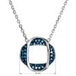 Stříbrný náhrdelník pro ženy 32016.5 modrá