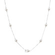 stříbrný náhrdelník s perlami 22016.1