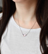 Stříbrný náhrdelník s krystalem Swarovski srdce 32061.3