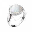 Stříbrný dámský prsten 35060.1 bílá