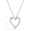 Stříbrný řetízek s přívěskem ve tvaru srdce OB04.2