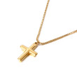 Pozlacený ocelový náhrdelník křížek WJHC445-GD