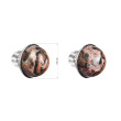 Stříbrné náušnice s kameny jaspisu leopardího 11491.3 Jaspis Leopard Skin