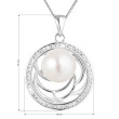náhrdelník stříbrný s perlou říční 22029.1