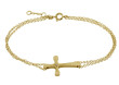 Pozlacený náramek křížek z chirurgické oceli BSS778