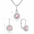 Souprava stříbrných šperků s kamínky Swarovski 39109.3 lt. rose