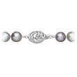 Zapínání perlového náhrdelníku z bílého zlata 822028.3/9265B grey