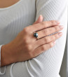 Dámský stříbrný prsten s perlou Tahiti 35022.3