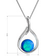 Elegantní stříbrný náhrdelník s opálem 12045.3 modrá