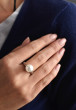 Moderní perlový prsten 35022.1 Bílá