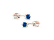 Růžové zlaté náušnice s třpytivými zirkony Z8012R-Blue dark
