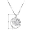 Stříbrný náhrdelník s kamínky 12011.1 bílá