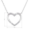 Stříbrný náhrdelník srdce 12010.1 