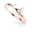 Zásnubní prstýnek s briliantem z růžového zlata Z6818-1718
