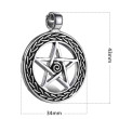 Ocelový náhrdelník s pentagramem WJHC70
