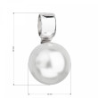 Stříbrný přívěsek s perlou Preciosa 34212.1 bílá