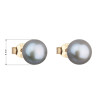Dámské zlaté náušnice s perlou 921042.3 šedá