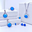 Stříbrné šperky s modrým opálem 