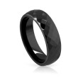 Černý prsten z keramiky Cerafi Facceta Nero 102