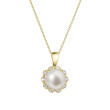 Zlatý náhrdelník s perlou 92PB00036