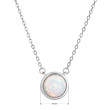 Stříbrný náhrdelník s kulatým přívěskem 12065.1 white