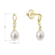 Zlaté perlové náušnice s brilianty 91PB00039