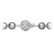 Zapínání perlového náhrdelníku z bílého zlata 822028.3/9264B grey