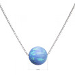 Stříbrný náhrdelník s modrým opálem 12044.3 lt. blue
