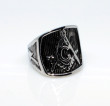 Ocelový pečetní prsten WJHZ43-Svobodní zednáři