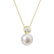 Zlatý náhrdelník s perlou a briliantem 92PB00045