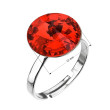 Stříbrný prsten s červeným kamenem 35018.3