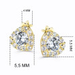 Zlaté náušnice srdce s diamanty DZ60231-30-00-X-1