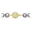 Zlaté zapínání náhrdelníku z perel 922028.3/9264A grey