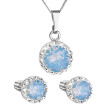 Sada stříbrných šperků s kamínky Swarovski 39352.7 Modrý opál
