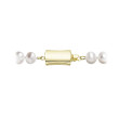 Zlaté zapínání perlového náramku 923001.1/9267A bílý
