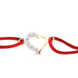 Náramek zlaté srdíčko se zirkony Z2757N