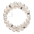 Bílý perlový náramek 33065.1 bílá