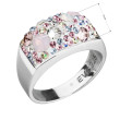 Stříbrný prsten s krystaly Swarovski 35014.3-růžová