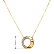 Elegantní zlatý náhrdelník se zirkony 92Z00018