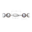 Perlový náhrdelník z říčních perel se zapínáním z bílého 14 karátového zlata 822028.3/9271B grey