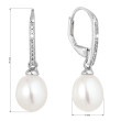 stříbrné náušnice perlové 21060.1
