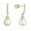 Zlaté perlové náušnice na šroubek 91P00021