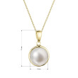Perlový náhrdelník zlatý 92P00053