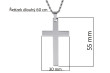 Dlouhý náhrdelník kříž chirurgická ocel WJHC418